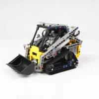 MOC 13349 - RC Technic Compact Tracked Loader(LEGO Alternative Bricks) in grey background