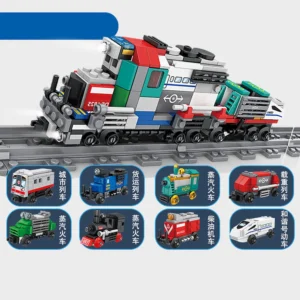 kazi block 98262 8-in-1 Transformable City Train(LEGO Alternative Bricks)