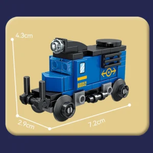 kazi block KY98262-2 blue freight and goods train LEGO Alternative Bricks