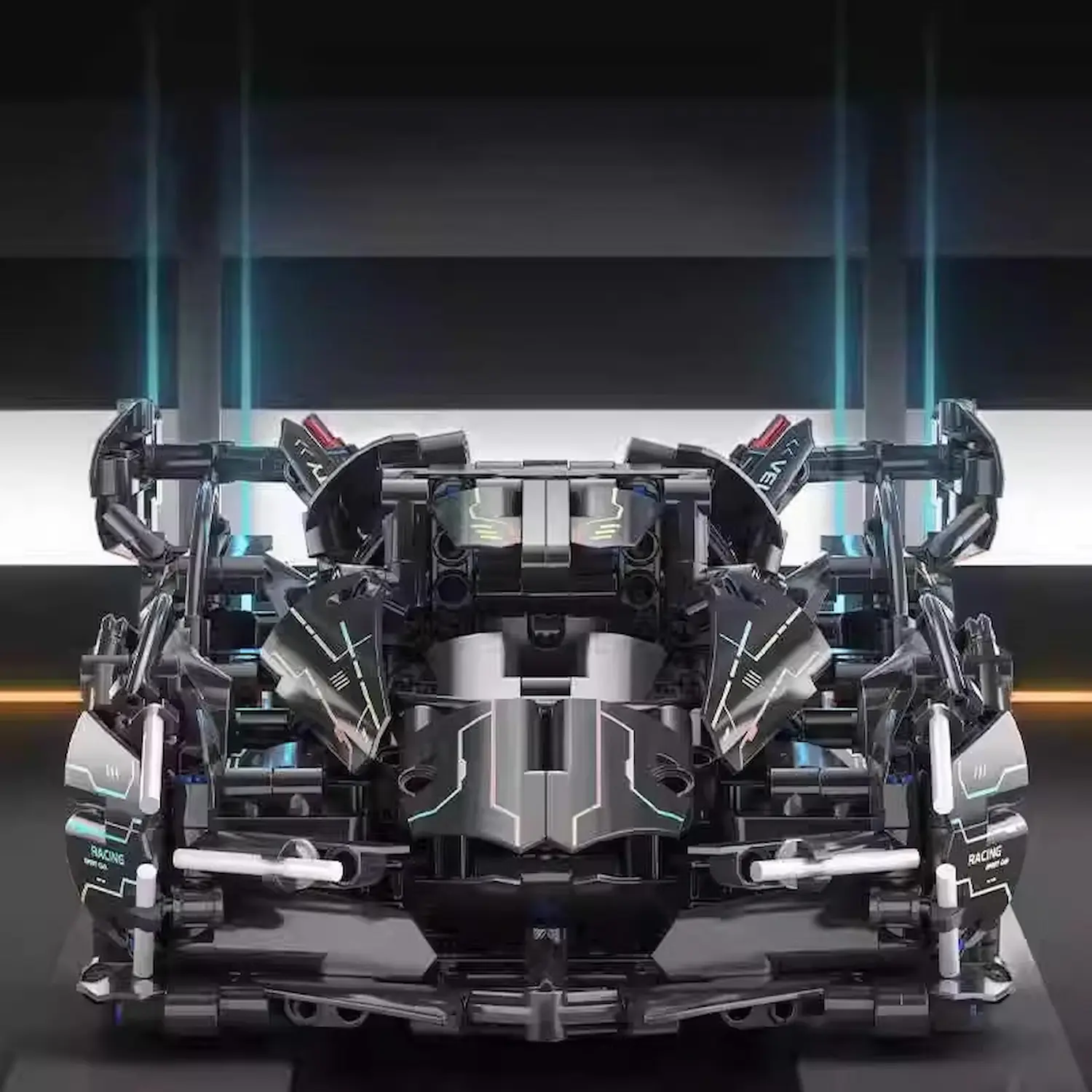 RC Lamborghini V12 Car Black (LEGO Alternative Bricks)