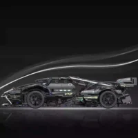 the left side of Lamborghini V12 Black LEGO Alternative Bricks
