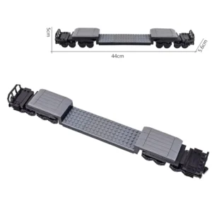 MOC – Depressed center Low-loader wagon Well flatcar (LEGO Alternative Bricks)