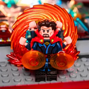 Minifigure - Doctor Strange with four arms, orange magic shields (LEGO Alternative)