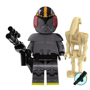 Minifigure – Clone Commander Blackout with B1 Battle Droid​ (LEGO Alternative)