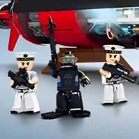 3 military minifigures for China type 094 jin class submarine (LEGO Alternative Bricks)