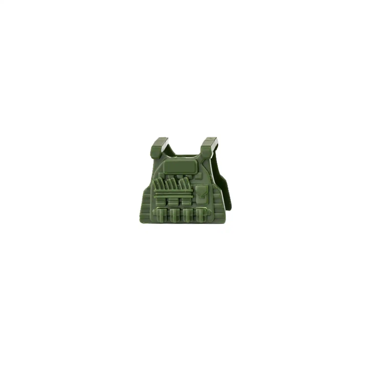 Custom Piece Miniature – Tactical Vest Body Armor Army Green with various pouches – 3D Print for LEGO minifigure