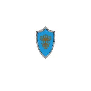 Custom Piece – ornate gold tree like or floral round shield – 3D Print for LEGO