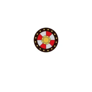 Custom Piece – red white and gold elements round shield – 3D Print for LEGO