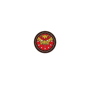 Custom Piece – round shield central gold stylized lion or dragon head – 3D Print for LEGO