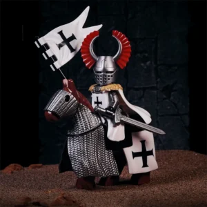 Minifigure a Teutonic Knight on warhorse LEGO Alternative