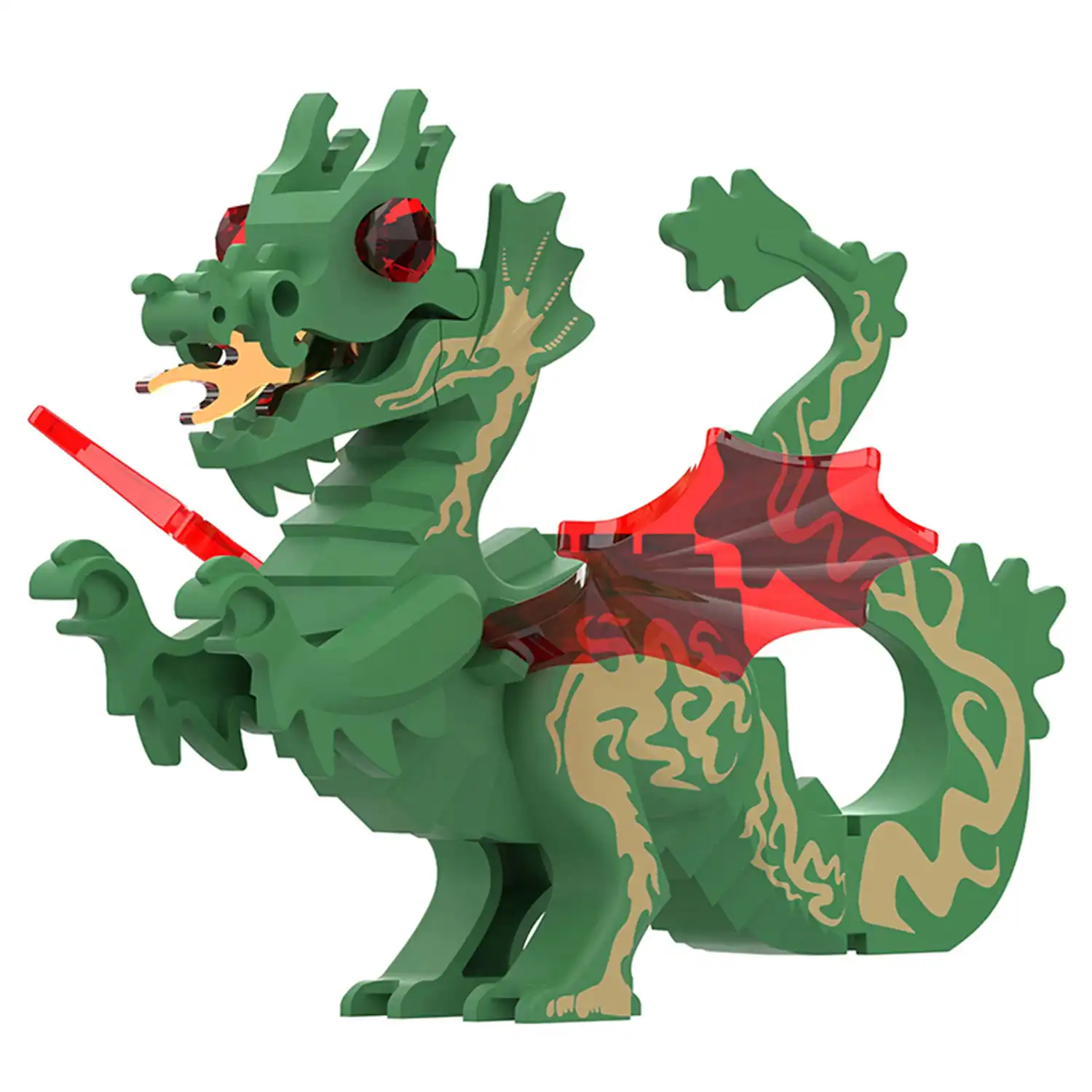 Minifigure medieval Great dragon green LEGO Alternative