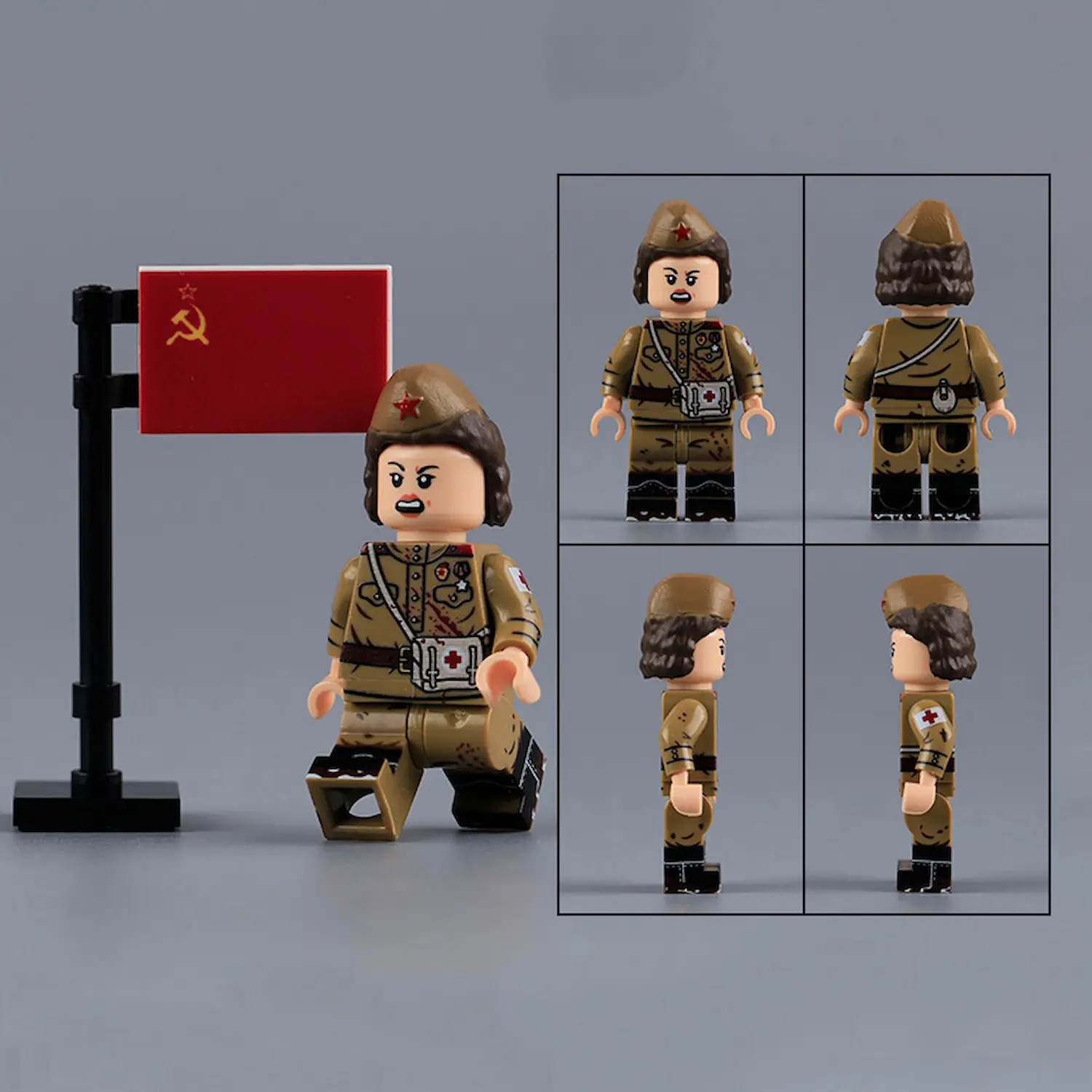 13Minifigure – Female Medic of the Soviet Red Army (LEGO Compatible)