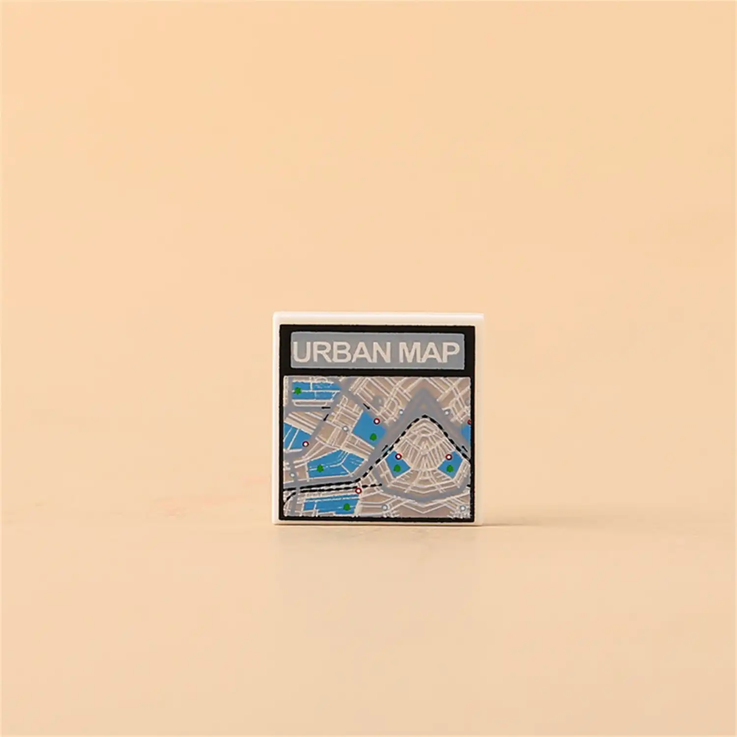 Custom Piece – URBAN city MAP – 3D Print for LEGO minifigure