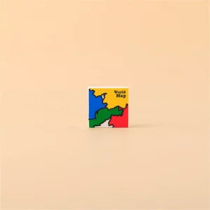 Custom Piece – World Map – 3D Print for LEGO minifigure
