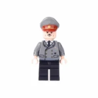 Minifigure - Adolf Hitler the Nazi Party (NSDAP) and dictator of Germany with grey uniform and hat (LEGO Compatible)