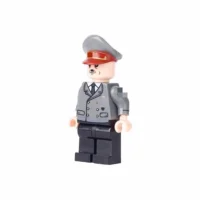 Minifigure - Adolf Hitler the Nazi Party (NSDAP) and dictator of Germany with grey uniform and hat (LEGO Compatible)
