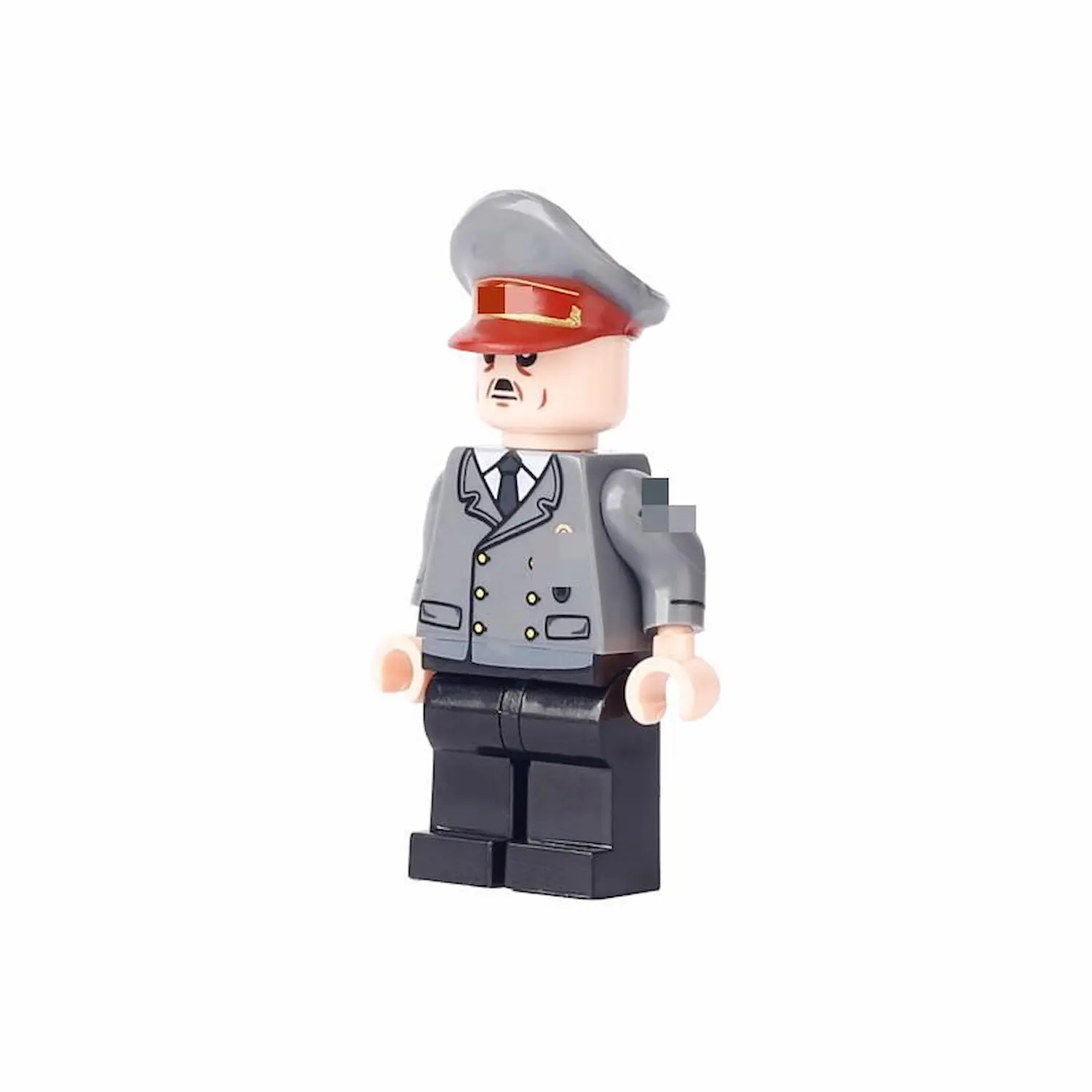 Minifigure - Adolf Hitler the Nazi Party (NSDAP) and dictator of Germany with grey uniform and hat (LEGO Compatible)