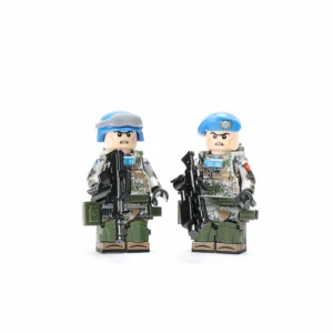 Minifigure – Chinese soldier and officer serving as United Nations (UN) peacekeepers (LEGO Compatable)