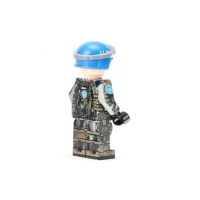 Minifigure – Chinese soldier serving as a United Nations (UN) peacekeeper (LEGO Compatable)